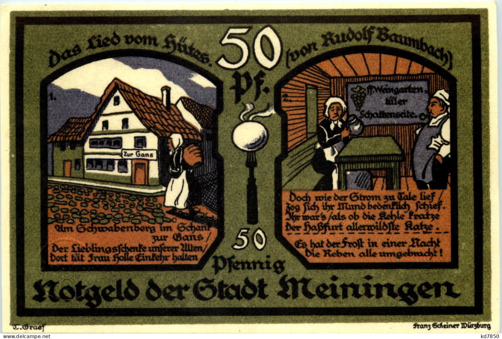 Notgeld Der Stadt Meinigen - AK REPRO - Meiningen