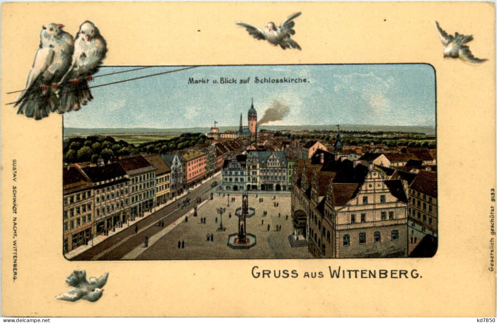 Gruss Aus Wittenberg - Litho Prägekarte - Wittenberg