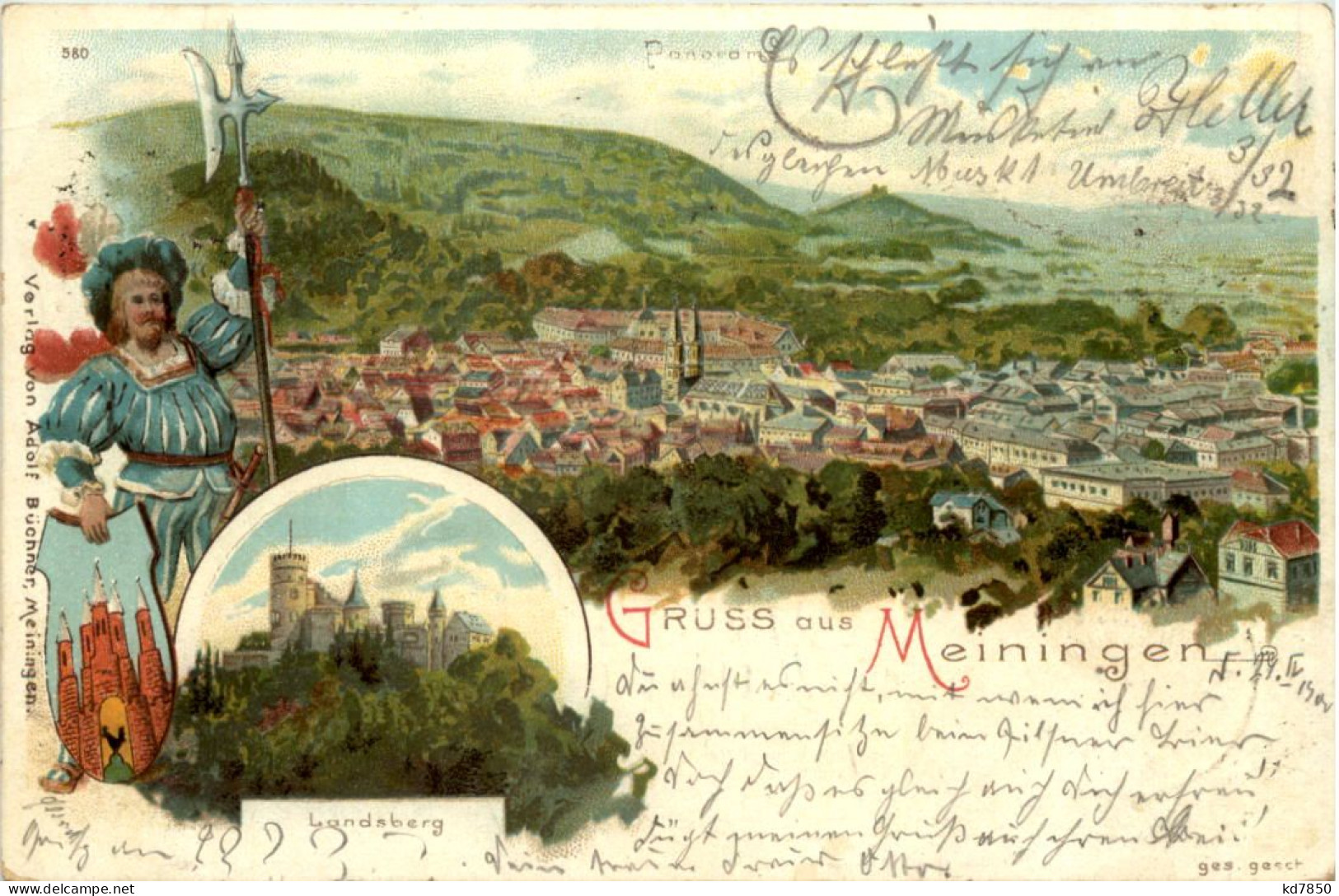 Gruss Aus Meiningen - Litho - Meiningen