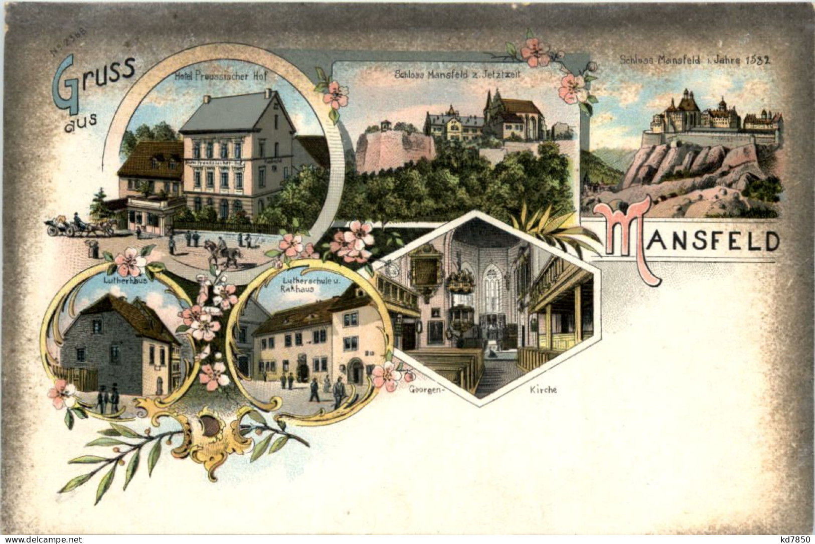 Gruss Aus Mansfeld - Litho - Mansfeld