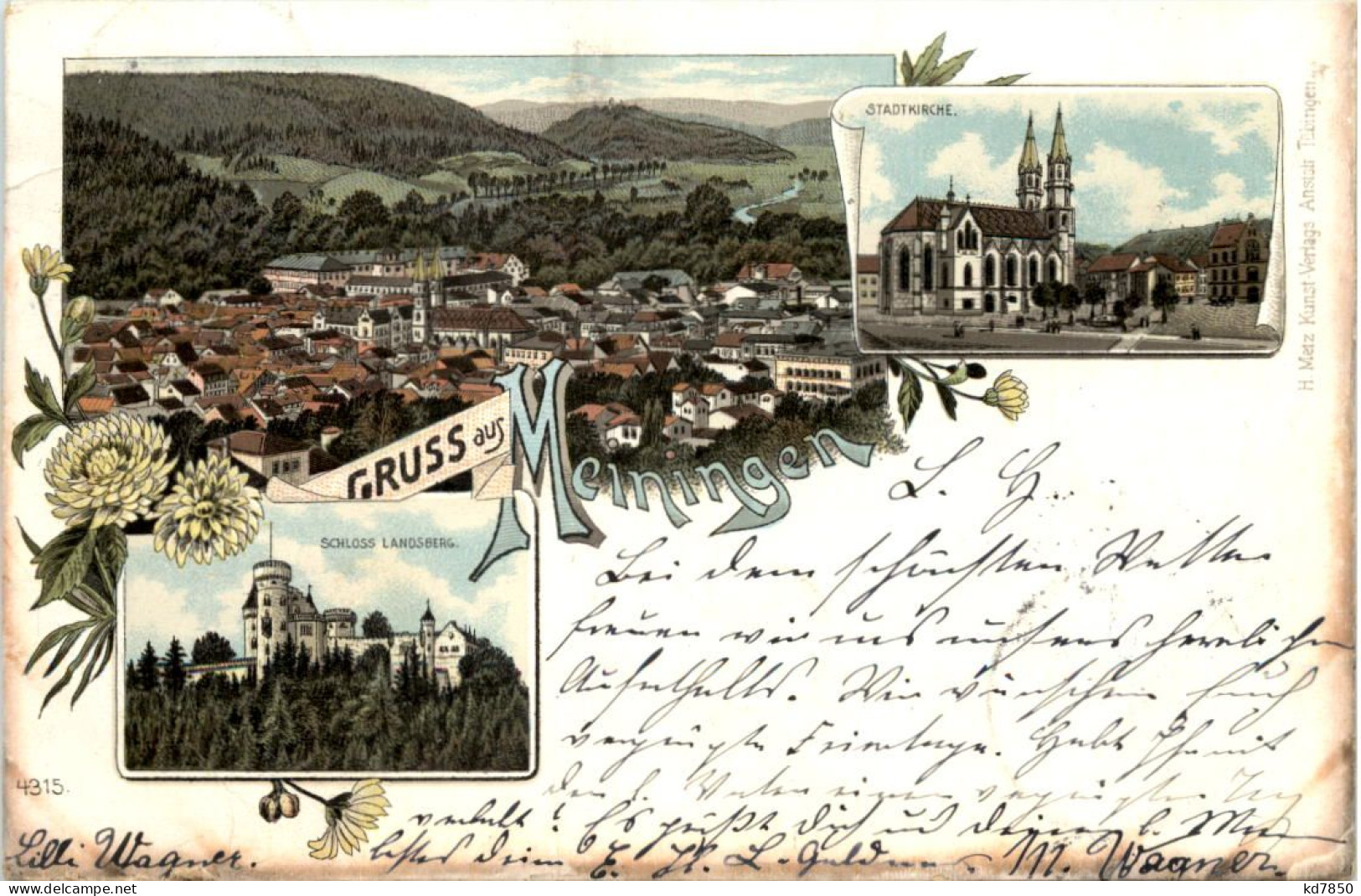 Gruss Aus Meiningen - Litho - Meiningen