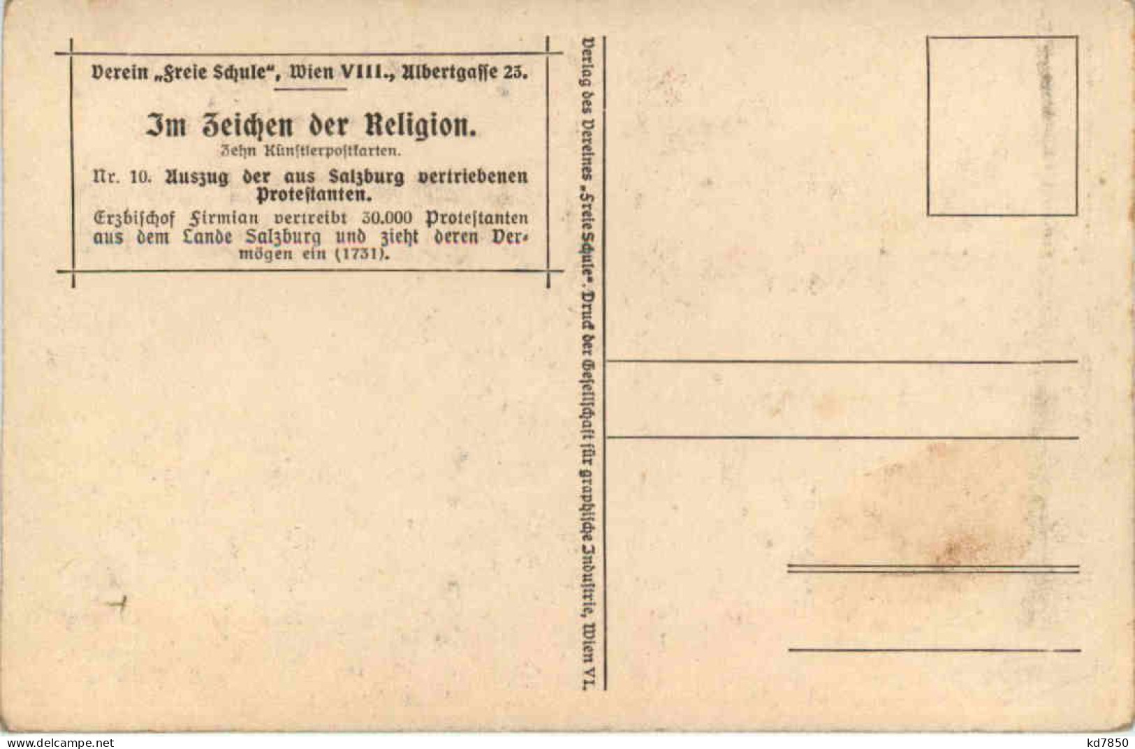 Auszug Der Aus Salzburg Vertriebenen Protestanten - Salzburg Stadt