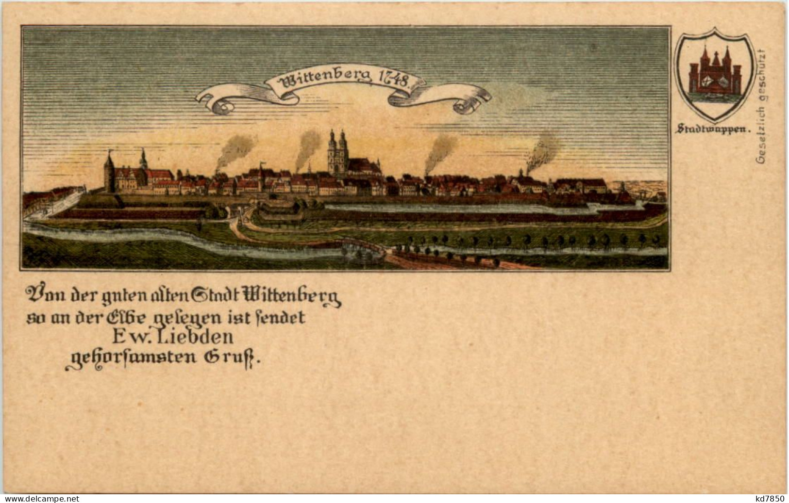 Wittenberg 1748 - Litho - Wittenberg