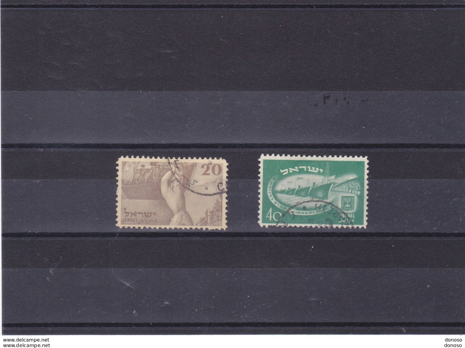 ISRAËL 1950 Yvert 29-30, Michel 30-31 Oblitérés Cote :  15 Euros - Used Stamps (without Tabs)