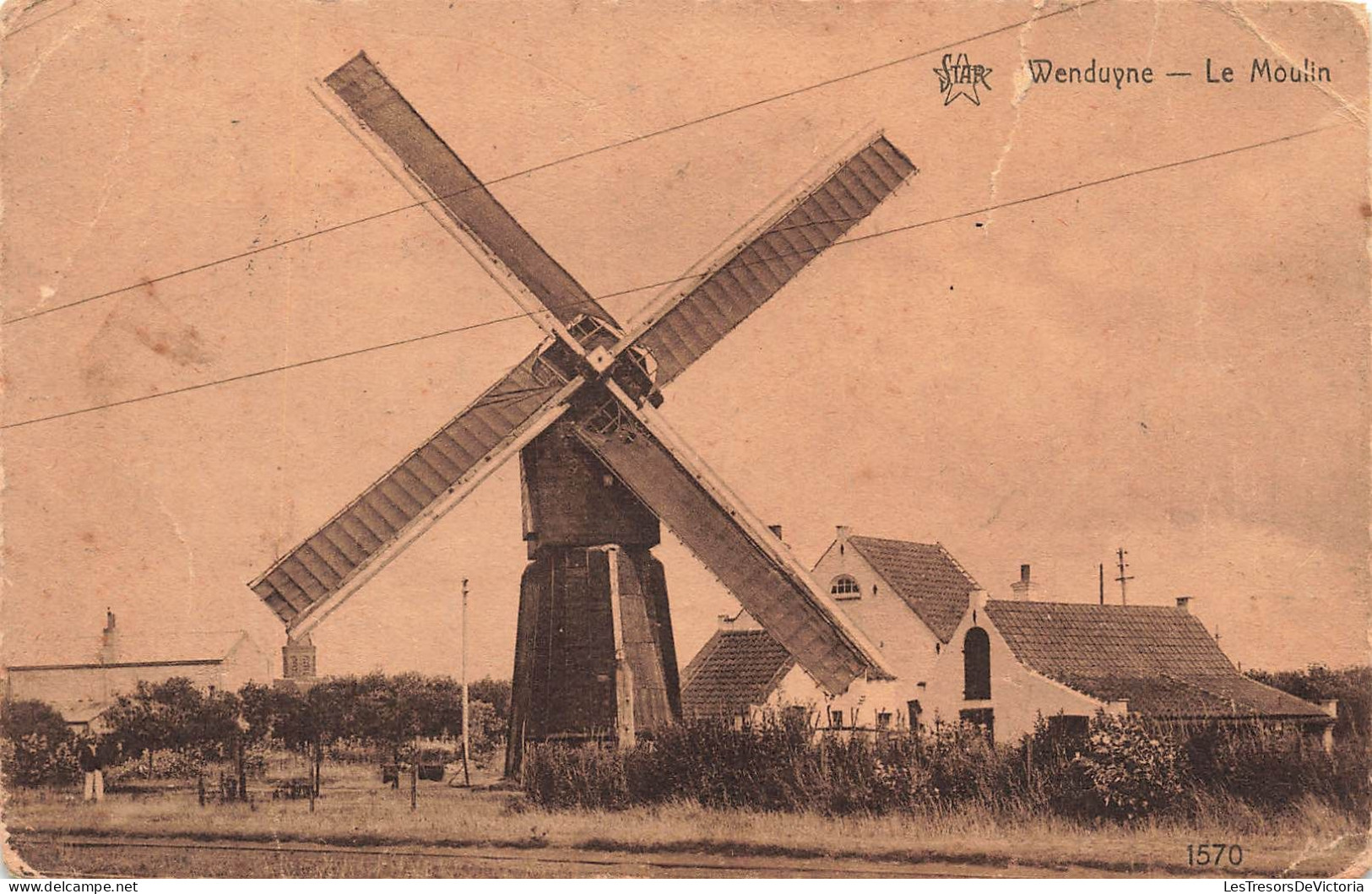 BELGIQUE - Wenduine - Le Moulin - Carte Postale Ancienne - Wenduine