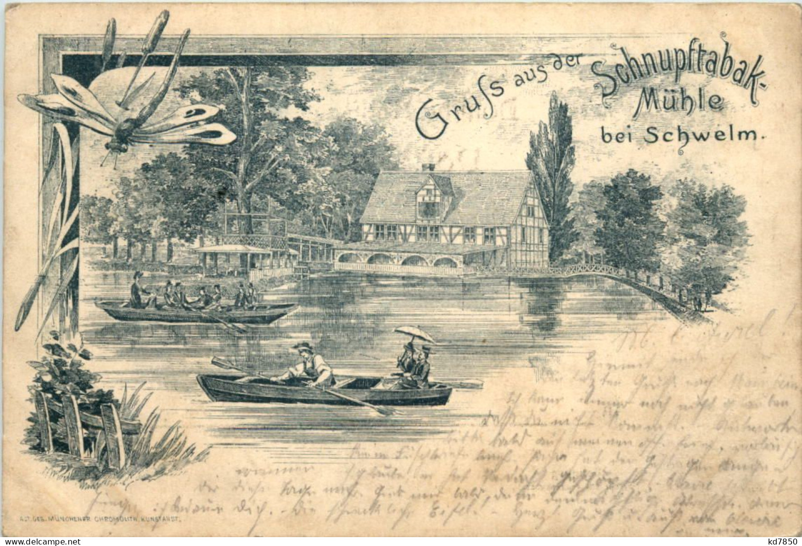 Gruss Aus Der Schnupftabak Mühle Bei Schwelm - Litho - Vorläufer - Schwelm