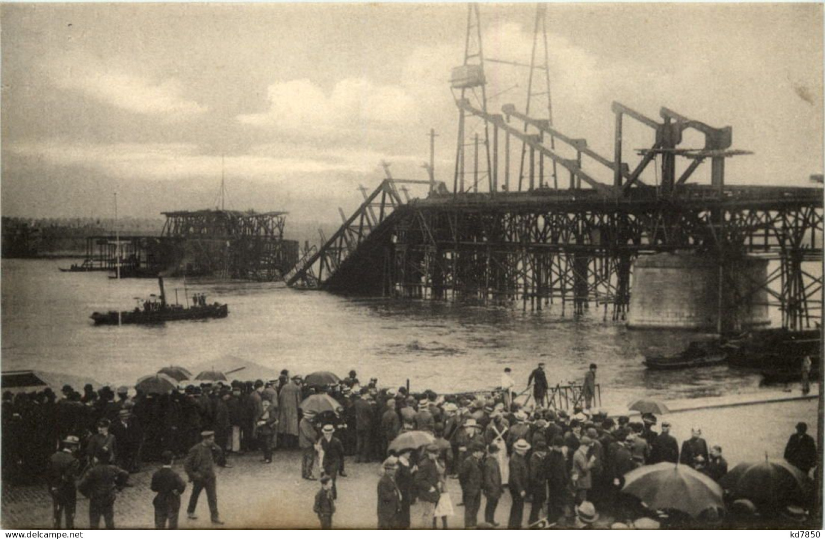 Köln - Eingestürzte Südbrücke 1908 - Koeln