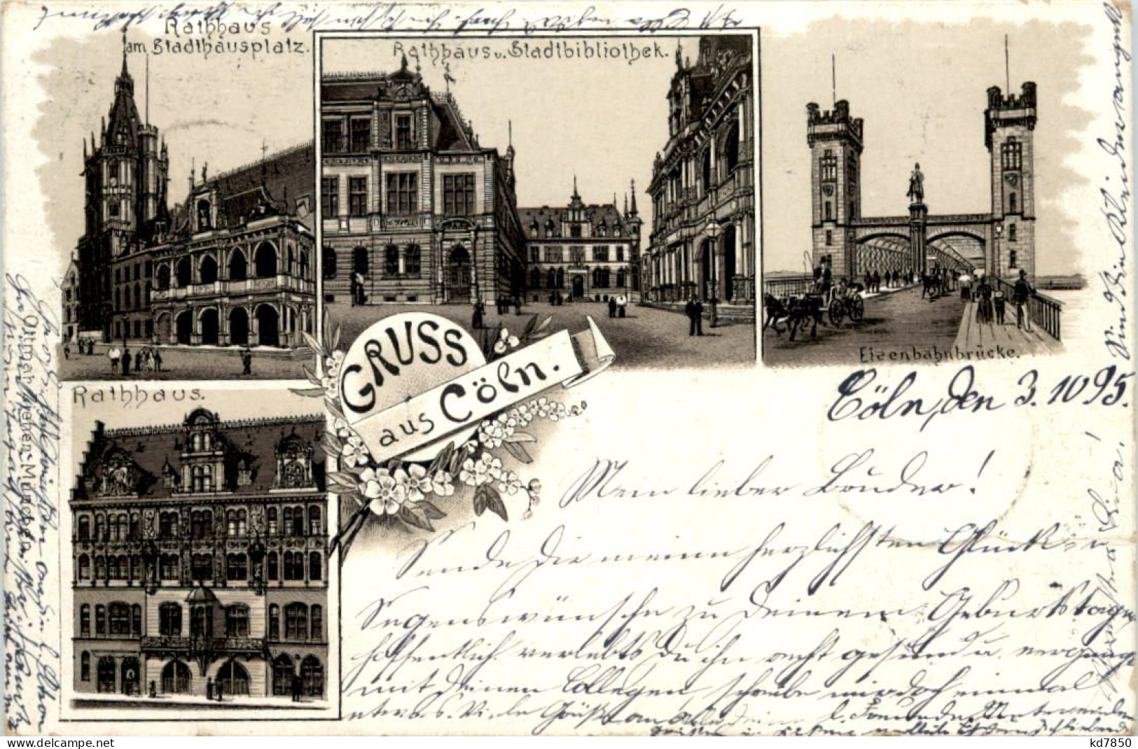 Gruss Aus Köln - Litho 1895 - Vorläufer - Koeln