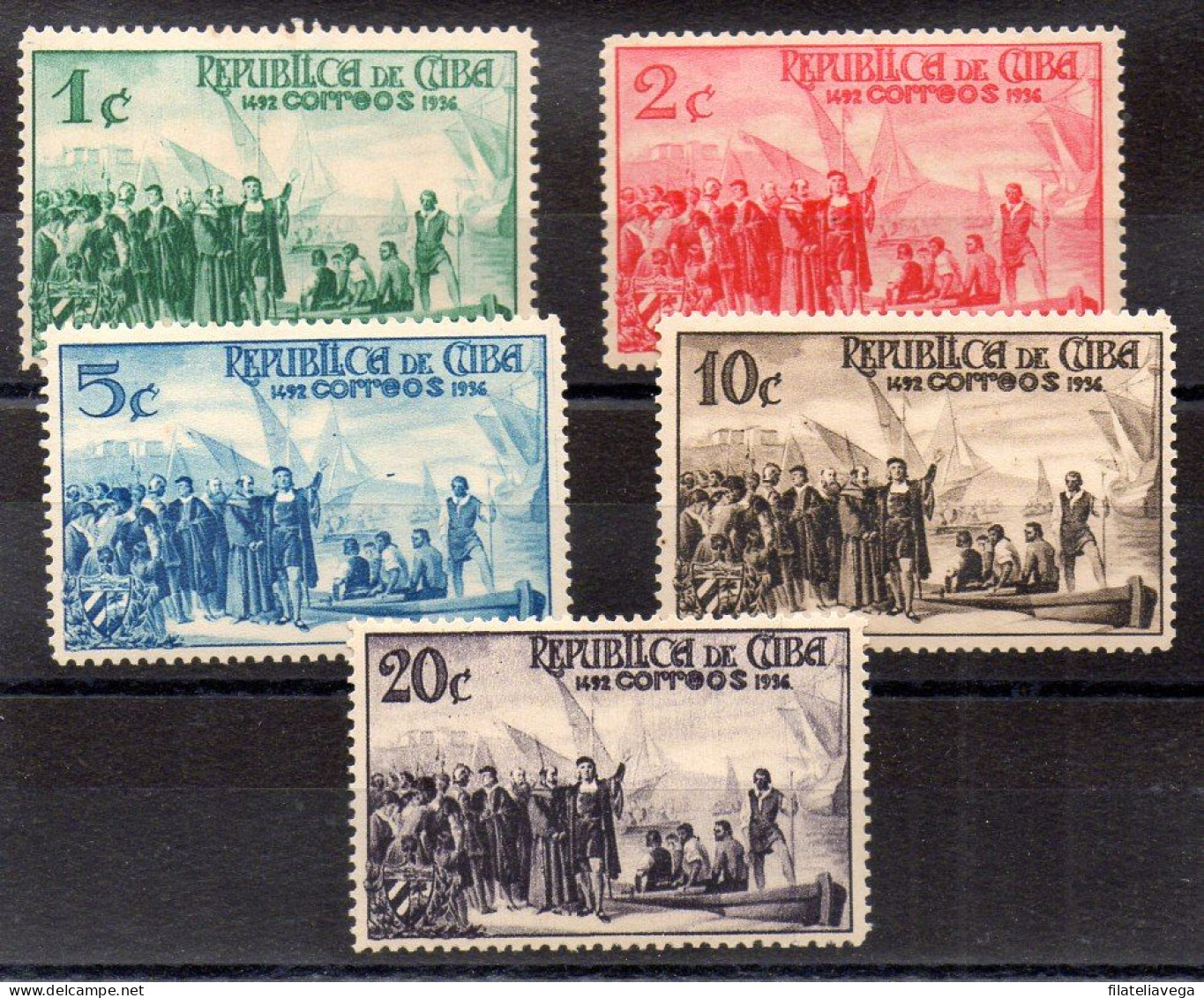 Cuba Sellos De Cristobal Colon Año 1936 * - Nuevos