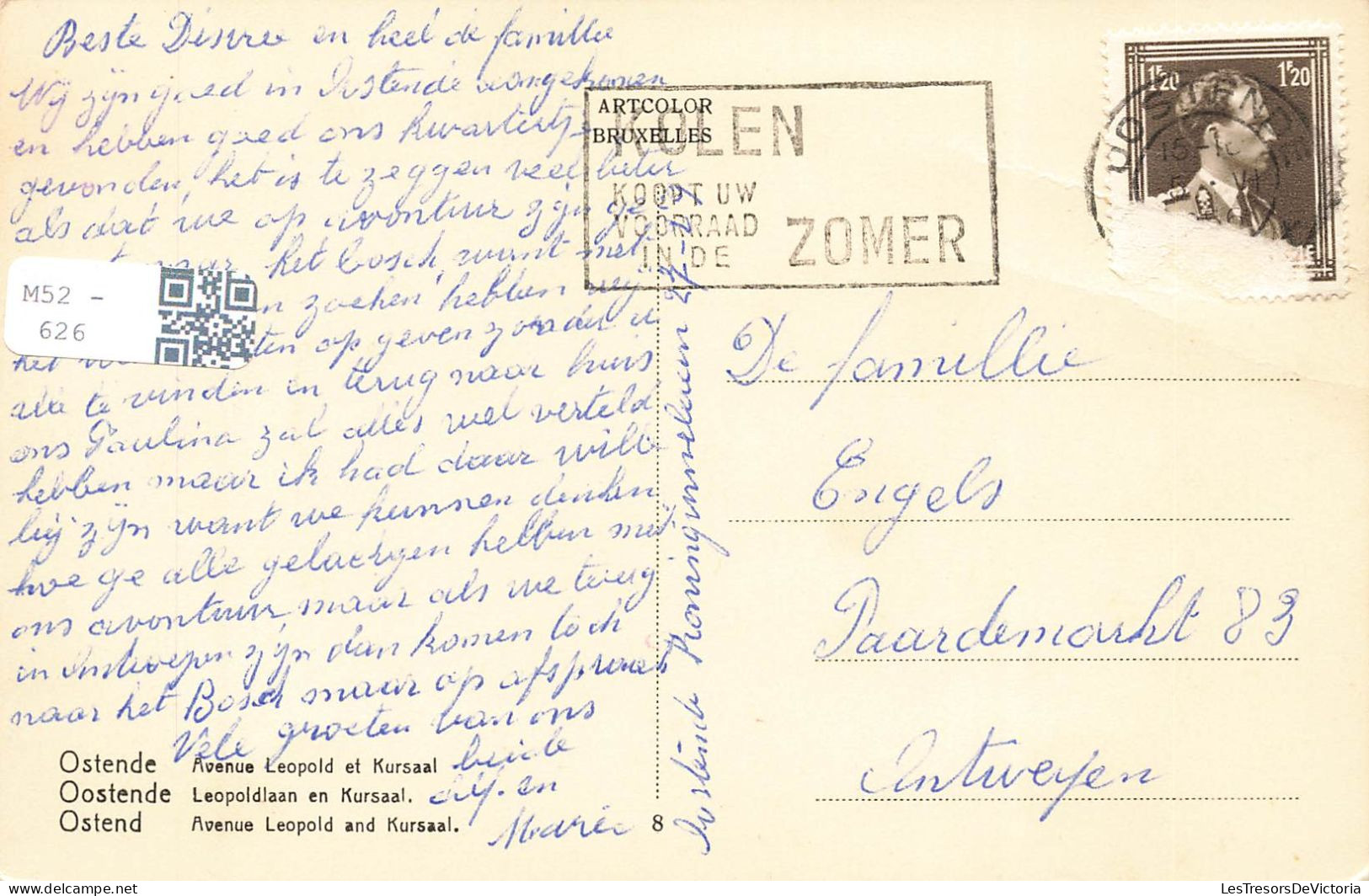 BELGIQUE - Ostende - Avenue Leopold And Kursaal - Colorisé - Carte Postale - Oostende