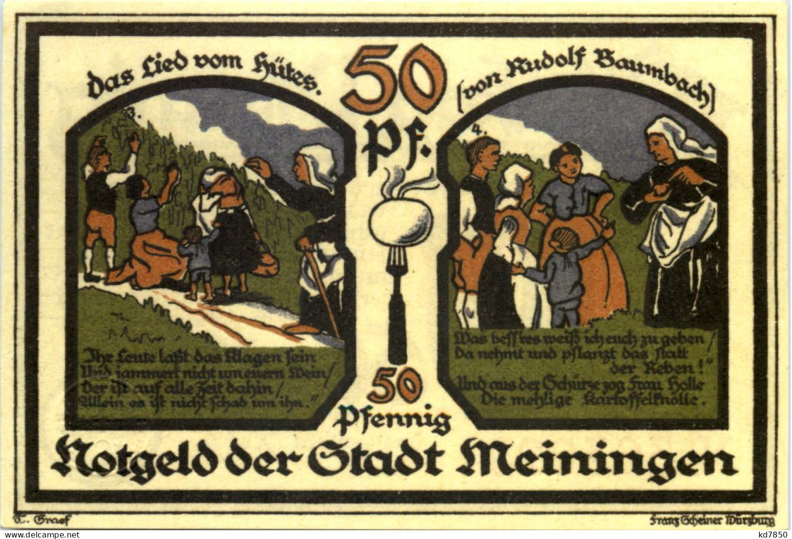 Notgeld Der Stadt Meinigen - AK REPRO - Meiningen