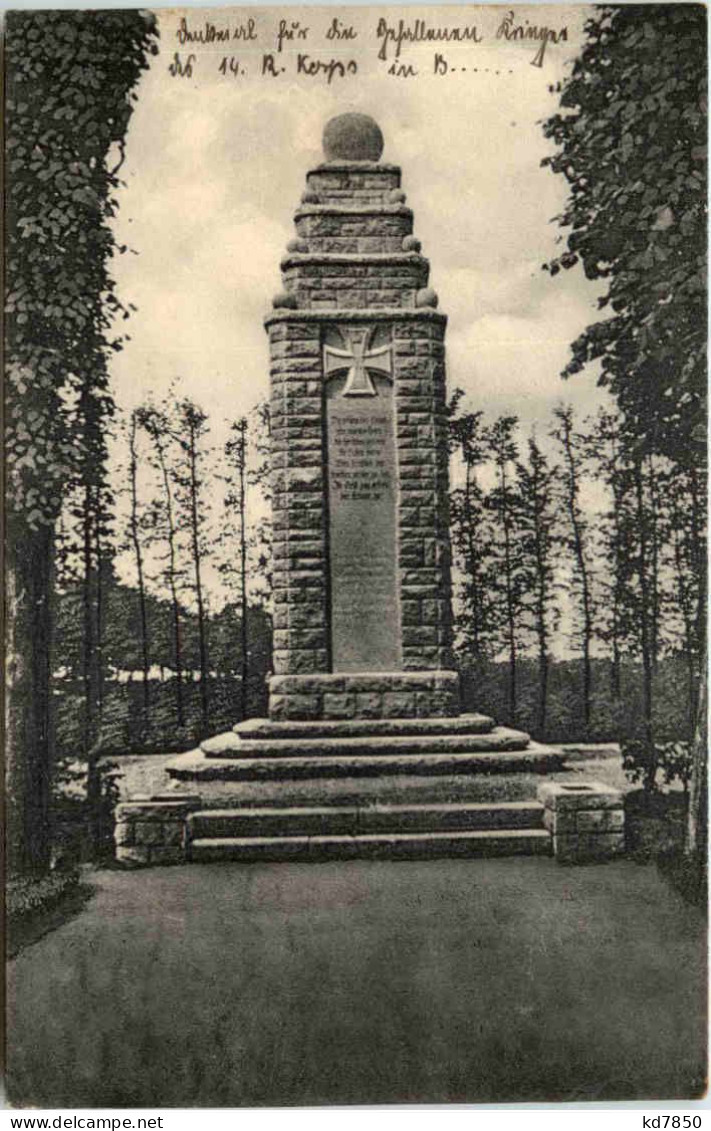 Bapaume - Denkmal Für Gefallene Kireger 14. Reserve Korps - Feldpost - Cimetières Militaires