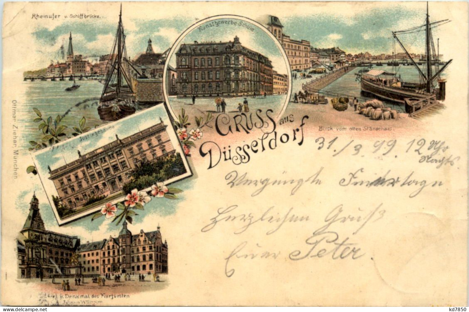 Gruss Aus Düsseldorf - Litho - Velbert