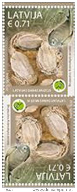 Latvia Lettonia 2015 - Fish Placodermi  Latvian Natural History Museum's  - PAIR TET A TET MNH - Lettland