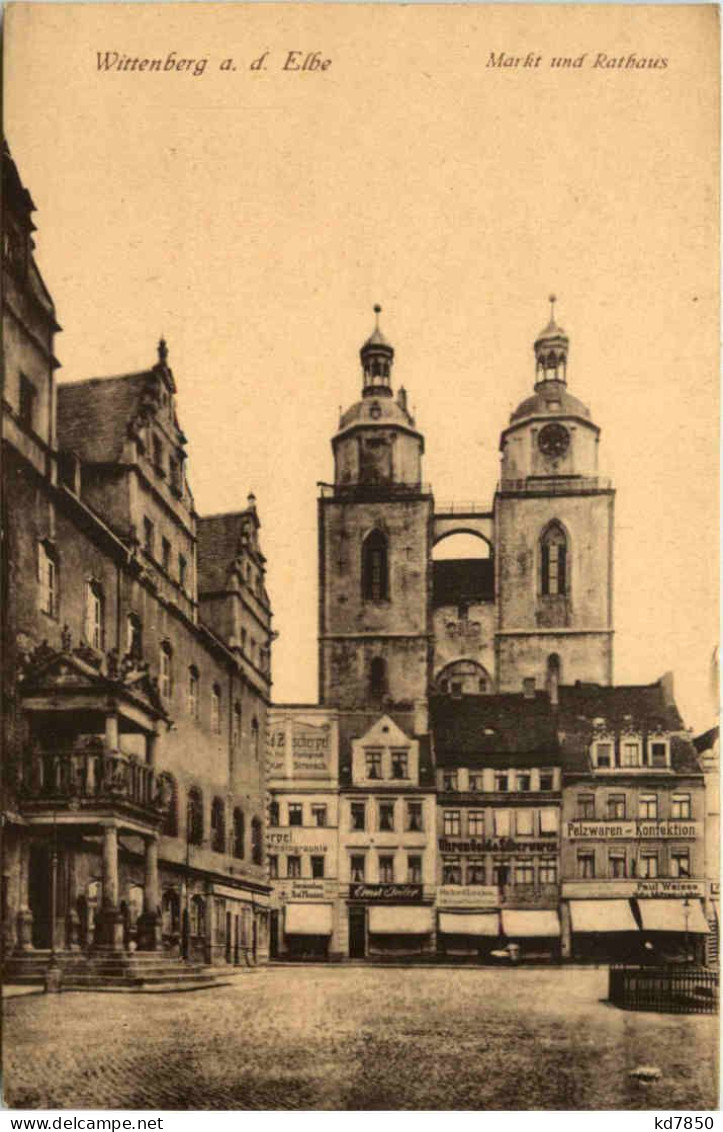 Wittenberg An Der Elbe - Markt Mit Rathaus - Wittenberg