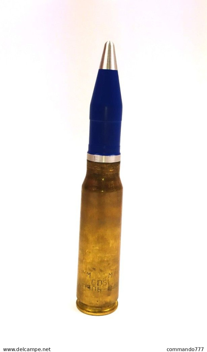 Neutralisé Cartouche Deactivated Ammo Ammunition Dekopatrone Deko Patrone Dekomunition 20x102 Mm Vulcan 20mm Balle Bleue - Decorative Weapons