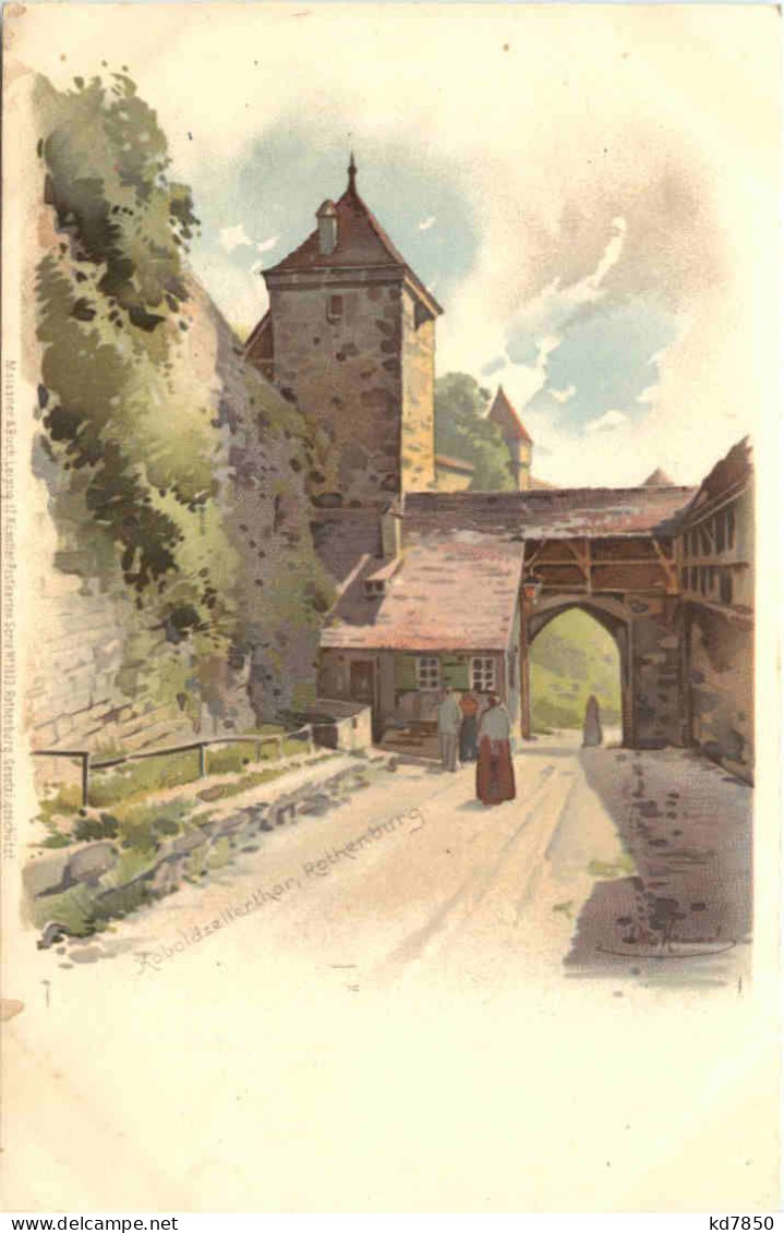 Rothenburg - Koboldzellerthor - Litho - Rothenburg O. D. Tauber