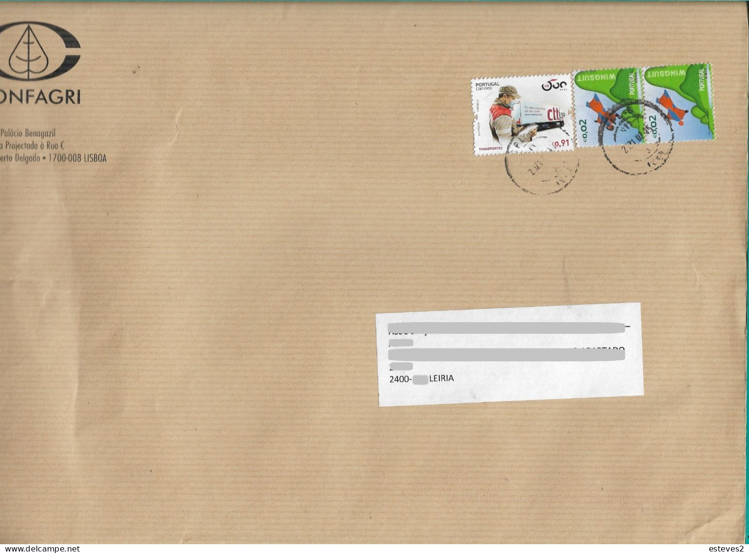 Portugal 2020 , Postal Services , Mail Transport , 500 Years Of Portuguese Post , Big Format Envelope - Poste
