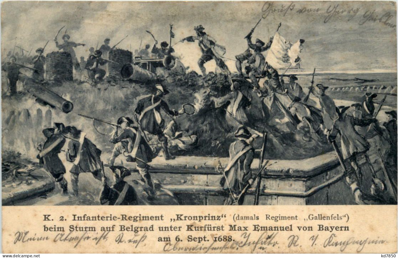 2. Infanterie Regiment Kronprinz Bei Sturm Auf Belgrad - Guerres - Autres