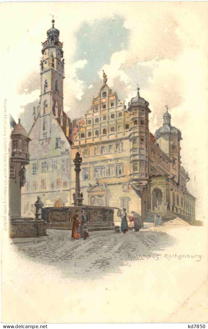 Rothenburg - Rathaus - Litho - Rothenburg O. D. Tauber