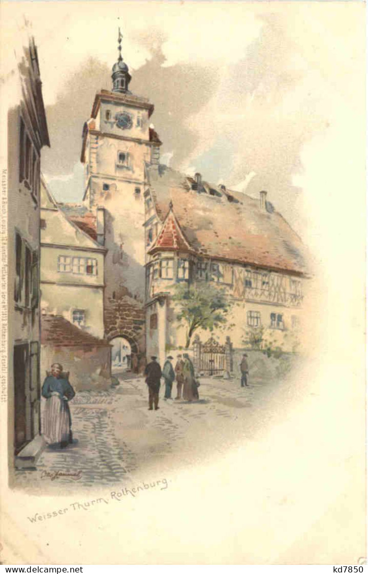 Rothenburg - Weisser Thurm - Litho - Rothenburg O. D. Tauber