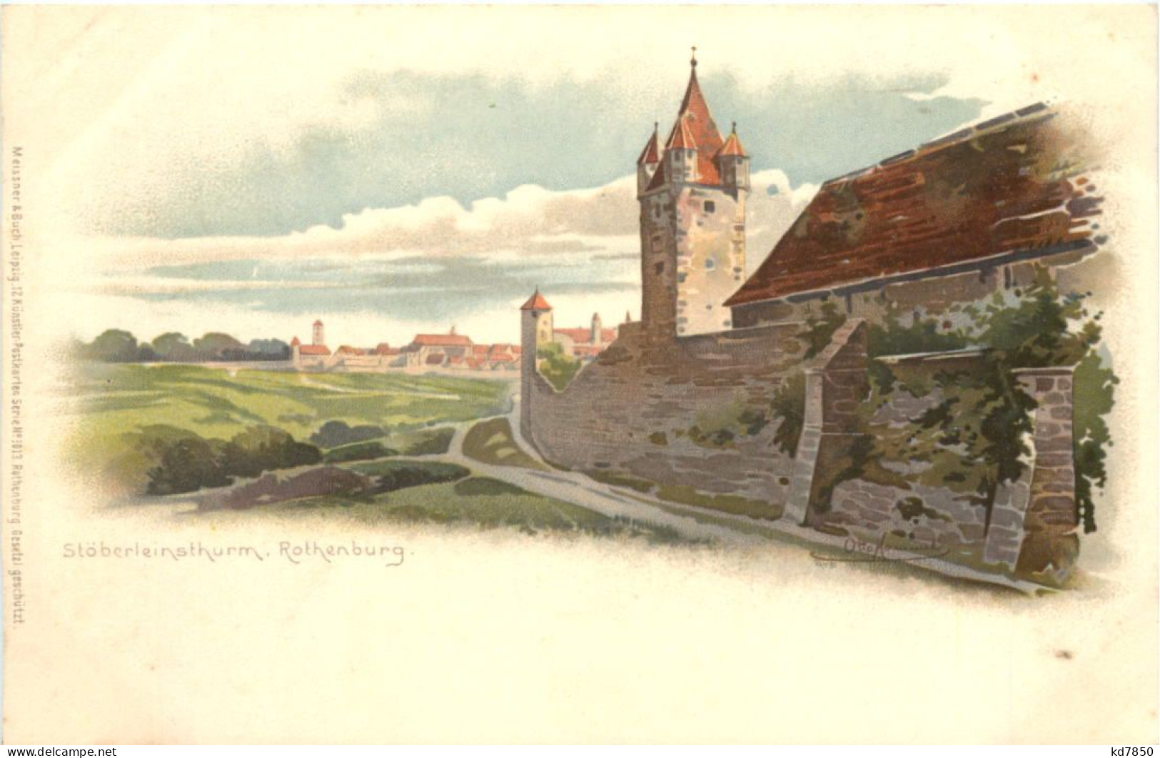 Rothenburg - Stöberleinsthurm - Litho - Rothenburg O. D. Tauber