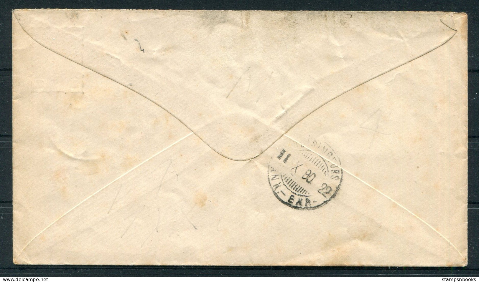 1890 Finland 20 Pen Stationery Cover Post Kupen Finlands Suomi Railway TPO - Helsingfors - Covers & Documents