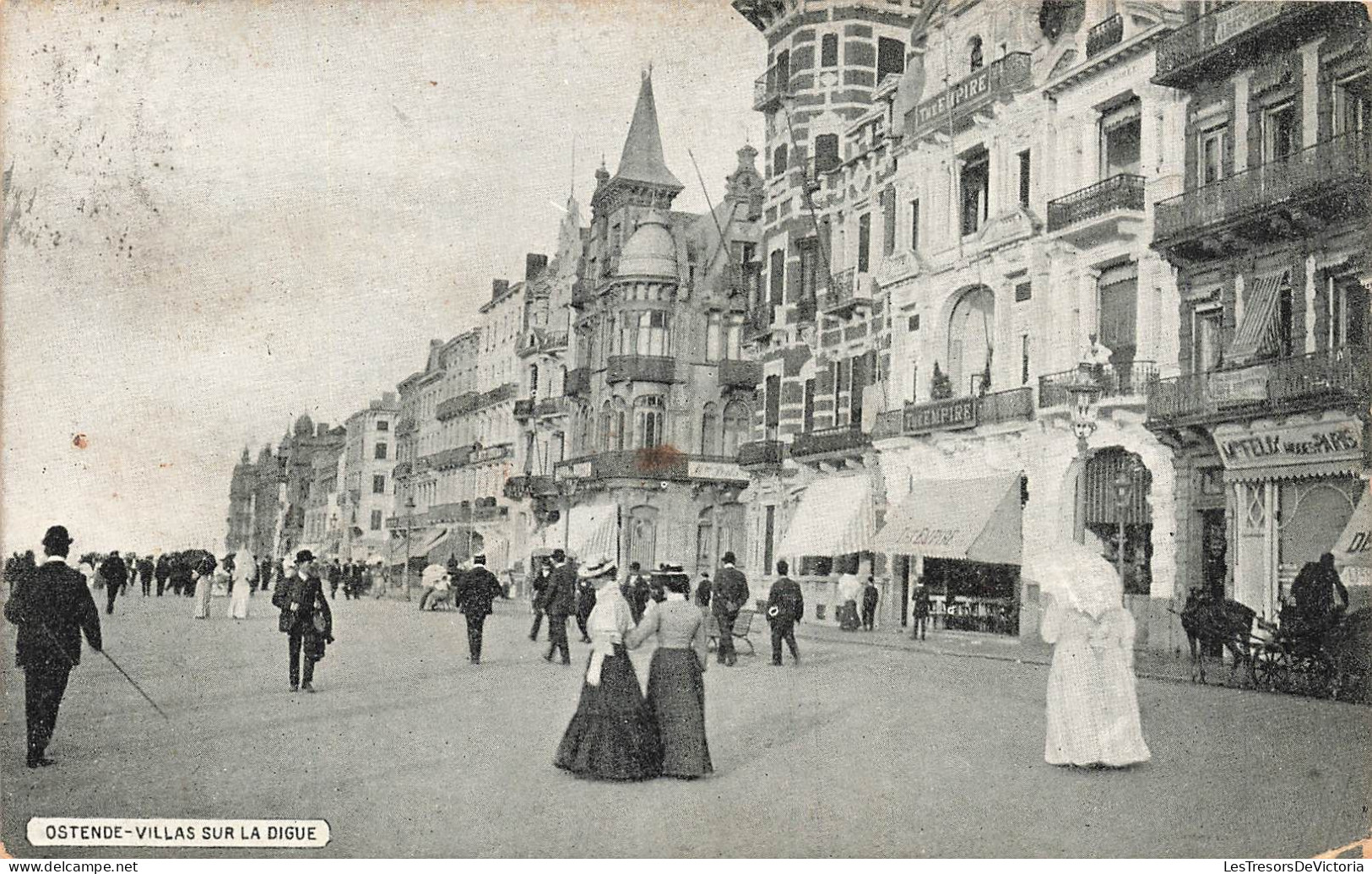 BELGIQUE - Ostende - Villas Sur La Digue - Animé - Carte Postale Ancienne - Oostende
