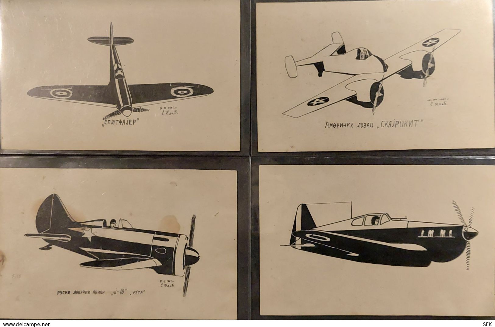 Four Airplanes (4 Cards) I- VF 834 - 1939-1945: 2ème Guerre