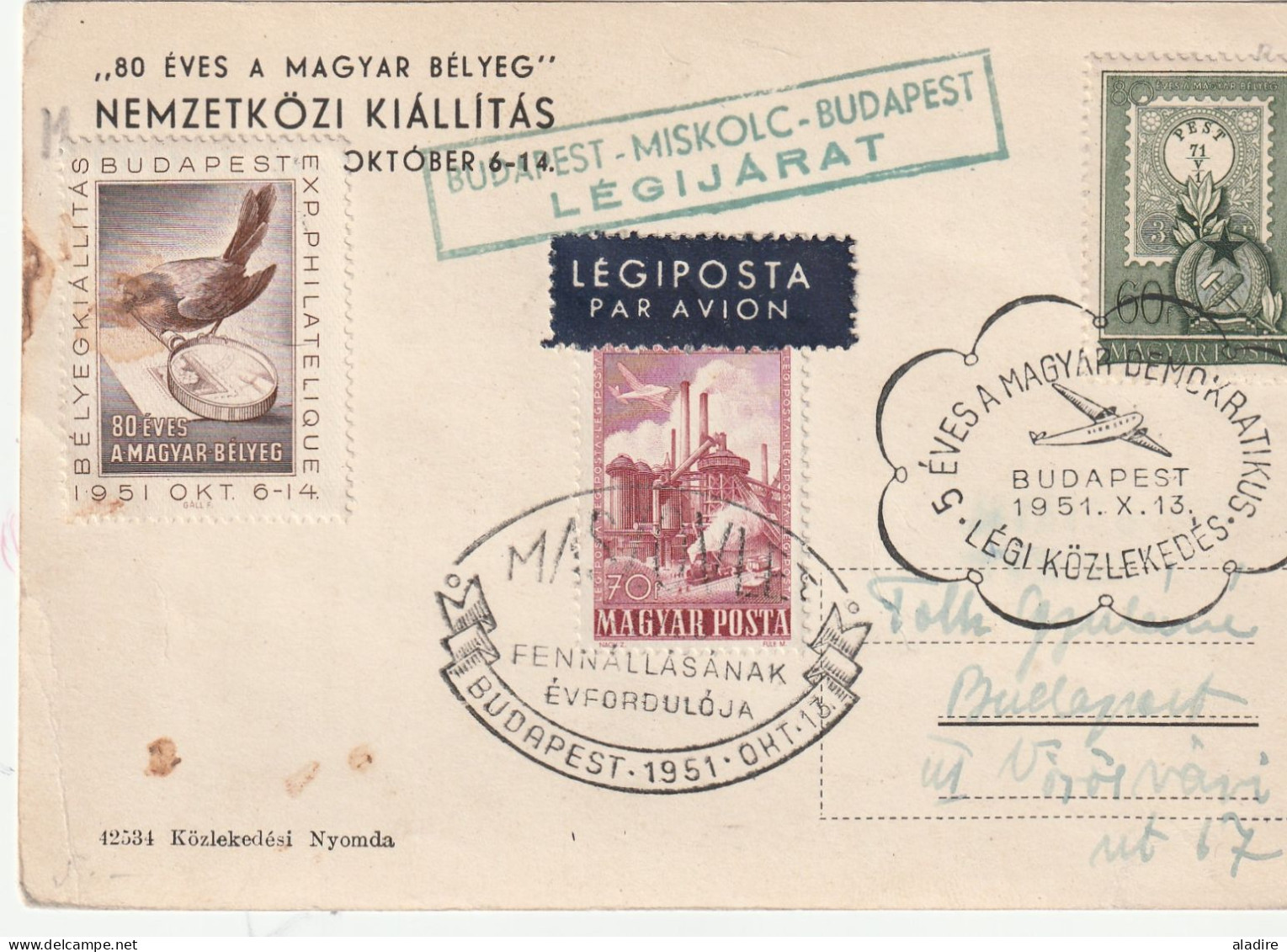 1914 / 1951 - HONGRIE - MAGYAR POSTA - lot de 12 enveloppes  et cartes  - 24 scans