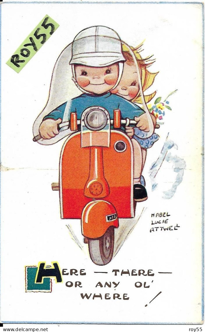 Vespa Bambini In Vespa  Here-there-or Any Ol' Where ! (vedi Retro) - Motos