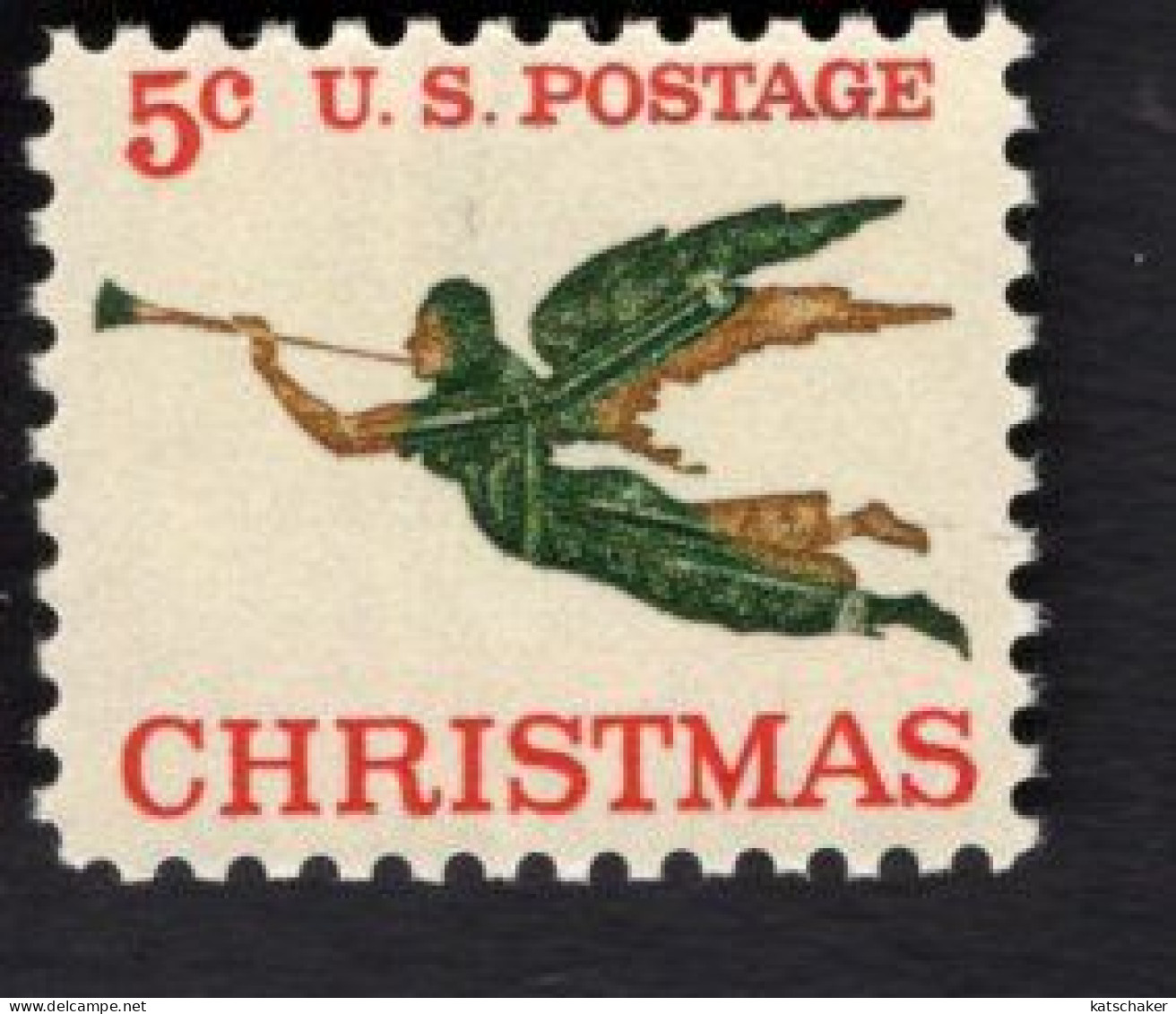 227443208 1965 SCOTT 1276A (XX)  POSTFRIS MINT NEVER HINGED POSTFRISCH CHRISTMAS ANGEL TAGGED - Unused Stamps
