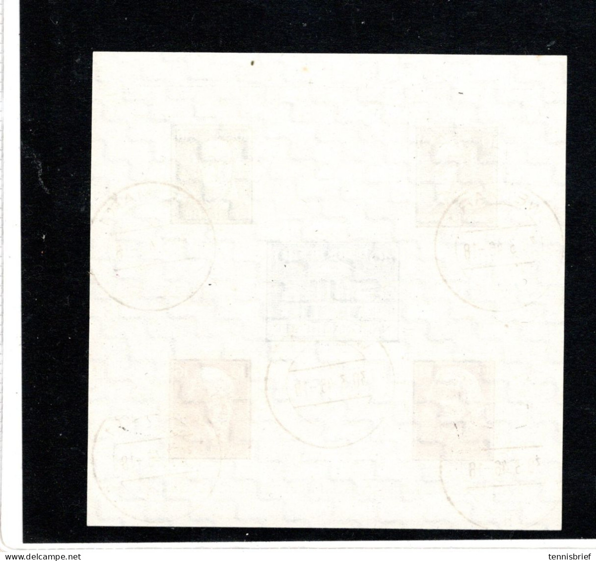 1946, Goethe Block , Block 3 Ungezähnt , Passender  Stp. " WEIMAR 30.3.46 "16.4.46 " , Mi. 80,-+ #111 - Usati