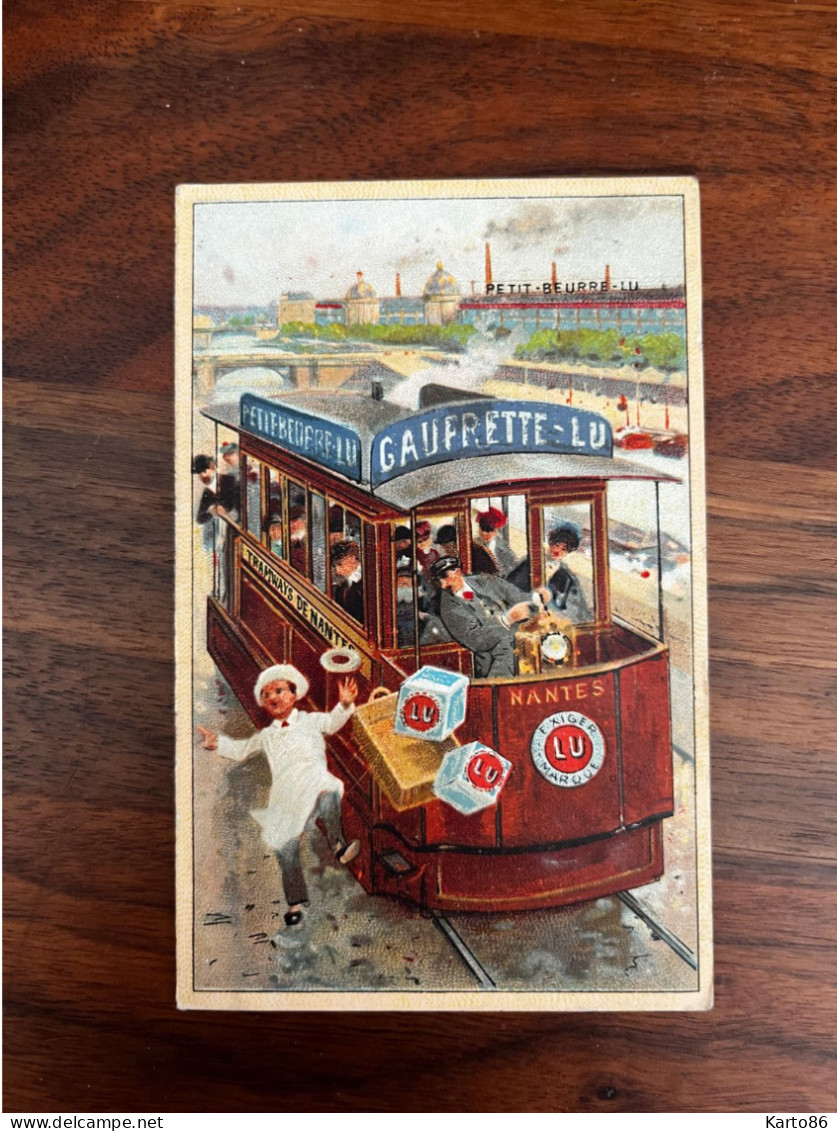 Petit Calendrier 1905 Publicitaire * Biscuits LU Lefèvre Utile Nantes Biscuiterie * Calendar * Tramway Tram Gaufrette - Small : ...-1900