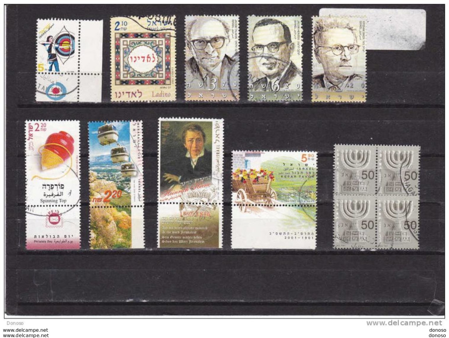 ISRAËL 2001-2002 Lot De Timbres Oblitérés Avec Ou Sans Tab Cote Yvert : 20 Euros - Used Stamps (with Tabs)