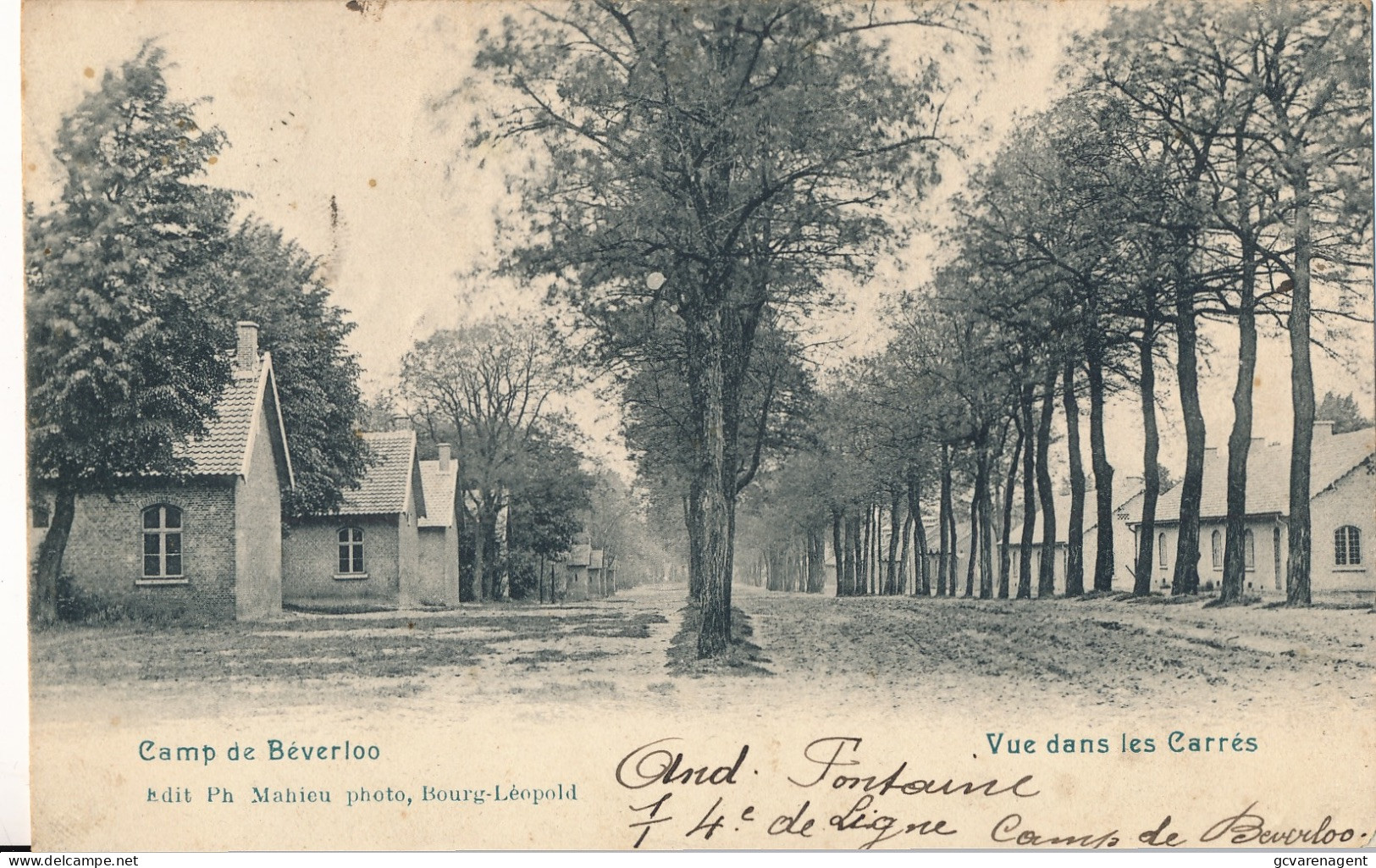 CAMP DE BEVERLOO     VUE DANS LES CARRES                  2 SCANS - Leopoldsburg (Kamp Van Beverloo)