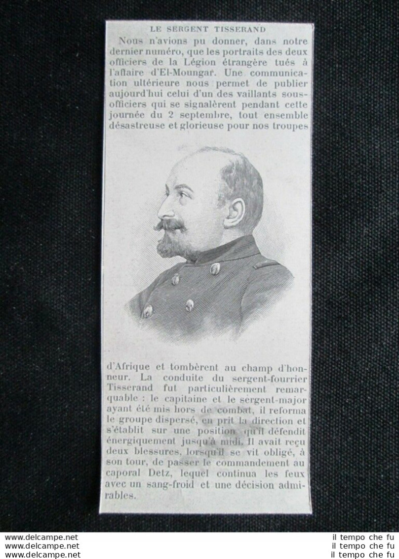 Il Sergente Tisserand Stampa Del 1903 - Autres & Non Classés