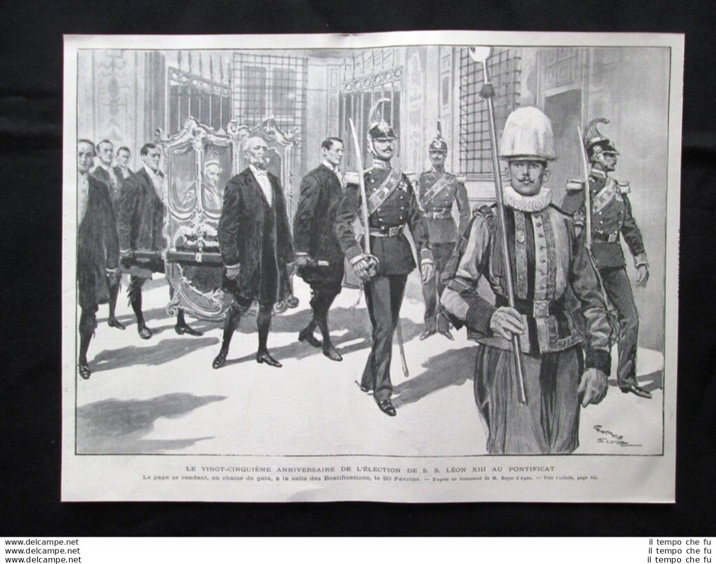 25° Anniversario Dell'elezione Di Sua Santità Papa Leone XIII Stampa Del 1903 - Autres & Non Classés