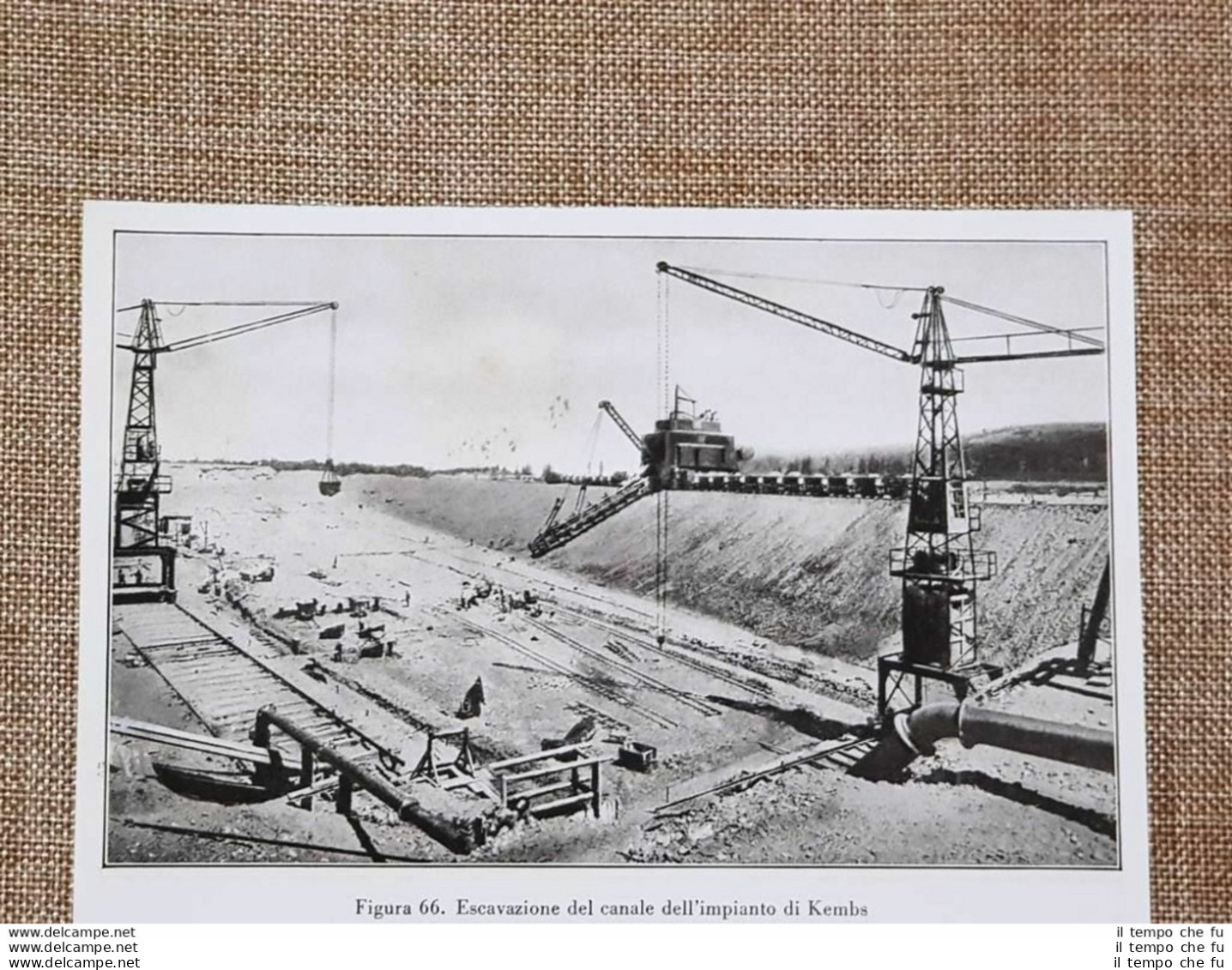 Le Centrali Idroelettriche Nel 1934 Escavazione Canale Impianto Di Kembs Francia - Autres & Non Classés