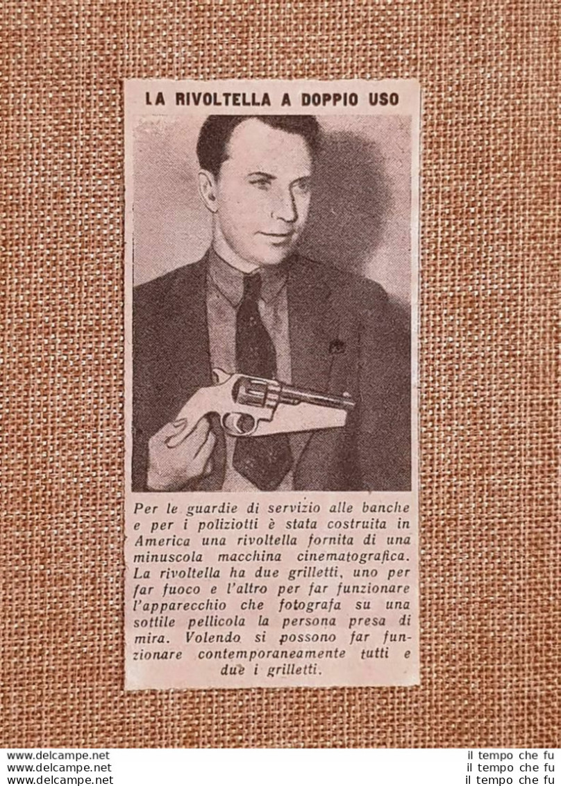 In America Nel 1936 La Prima Rivoltella O Pistola A Doppio Uso Invenzione - Other & Unclassified