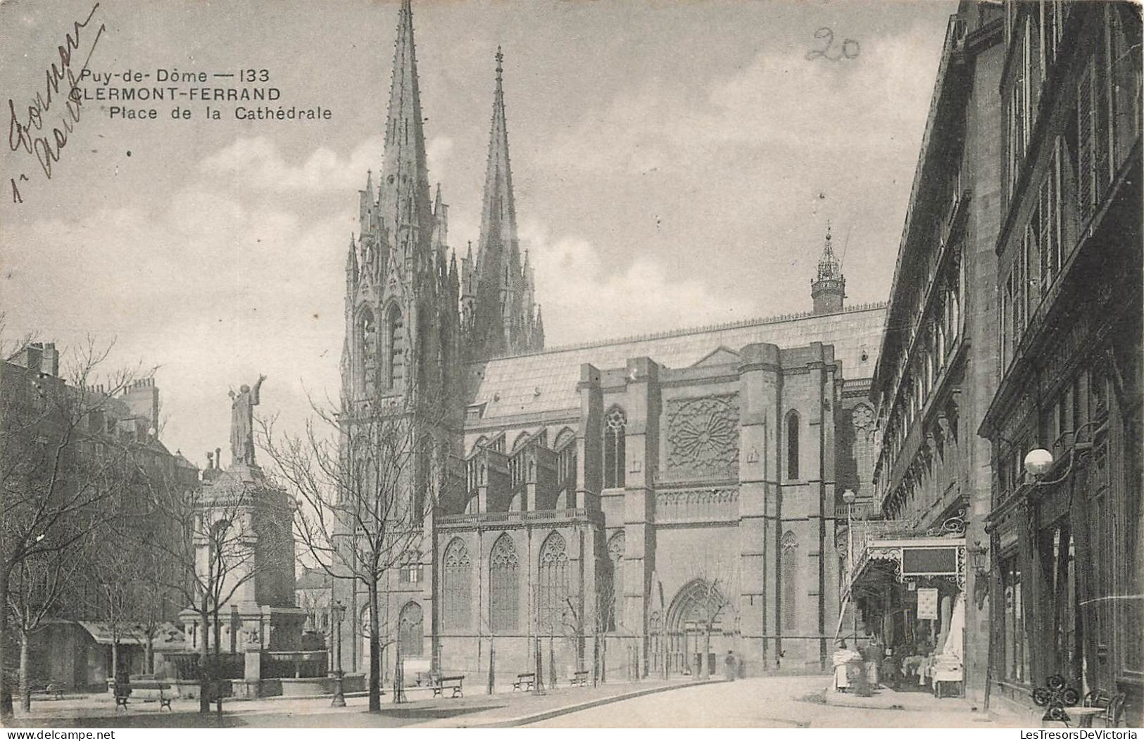 FRANCE - Puy De Dôme - Clermont Ferrand - Vue De La Place De La Cathédrale - Vue Générale - Carte Postale Ancienne - Clermont Ferrand