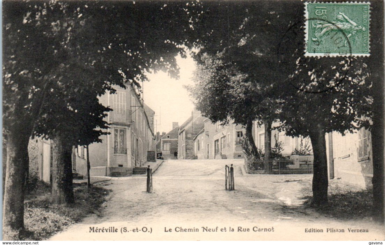 91 MEREVILLE - Le Chemin Neuf Et La Rue Carnot - Mereville