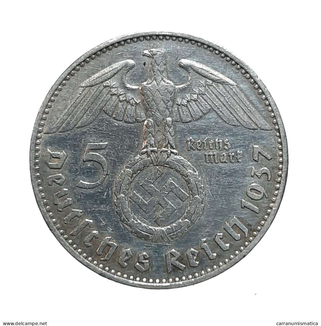 [NC] GERMANIA - 5 MARCHI 1937 J - ARGENTO (nc162a) - 5 Reichspfennig