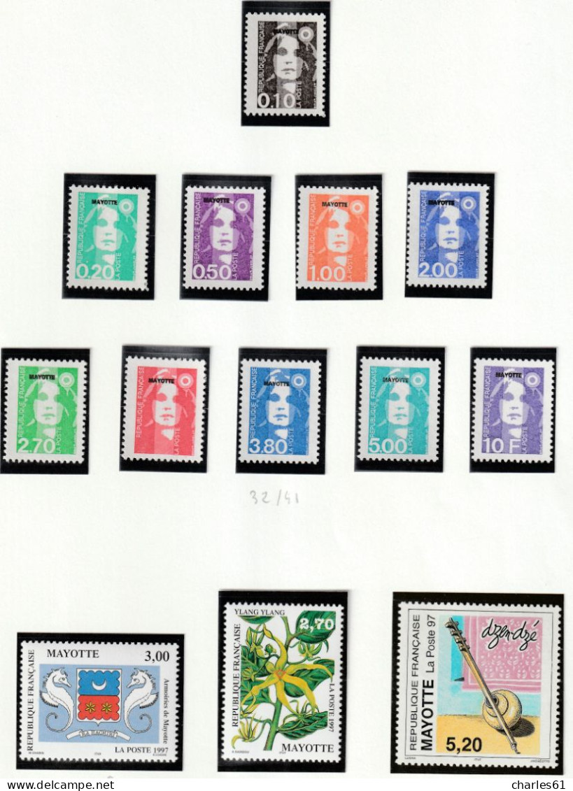 MAYOTTE - LOT TIMBRES (1997-1999) Neufs ** : Cote 235€ - Ongebruikt