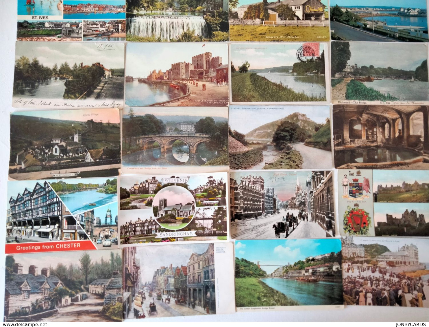 Dèstockage-United Kingdom Lot Of 80 Colour Postcards From 1904.#35 - Sammlungen & Sammellose