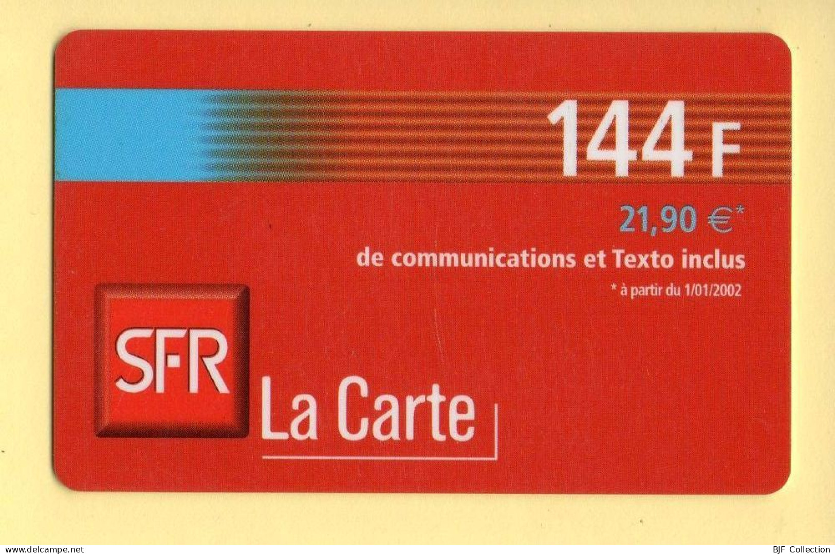 Carte Prépayée : SFR (CEGETEL) La Carte / 144 F (21,90 E) - Other & Unclassified