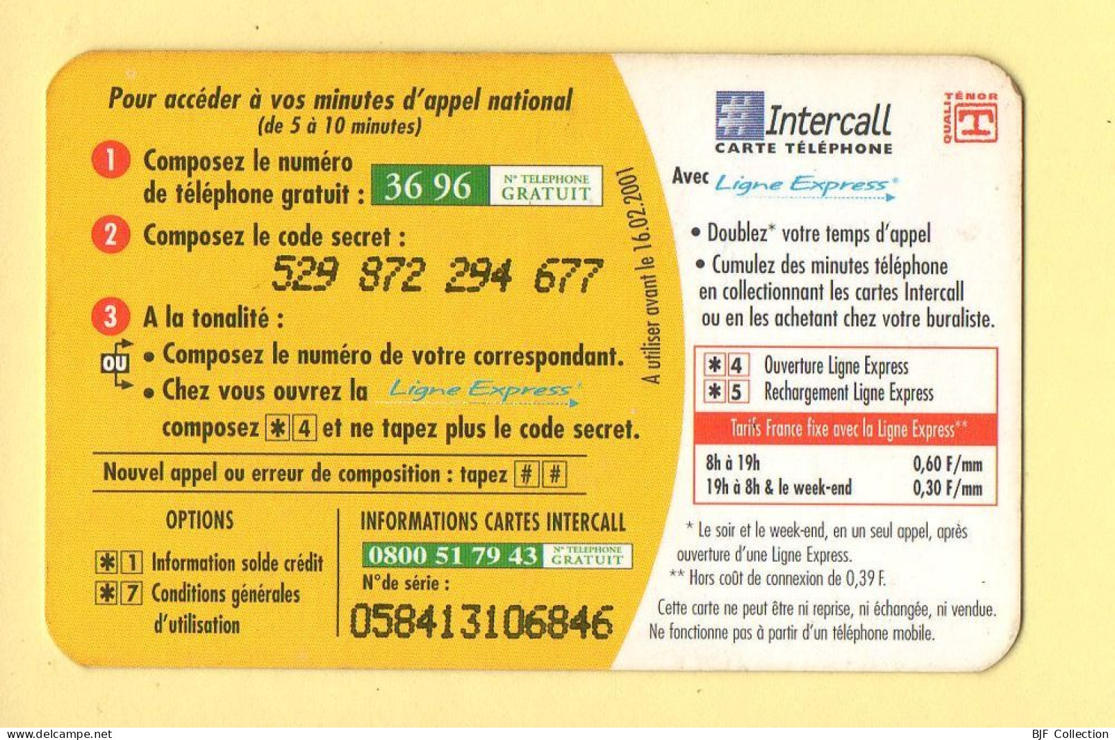 Carte Prépayée : INTERCALL / Jusqu'à 10 Minutes (rouge) - Andere & Zonder Classificatie