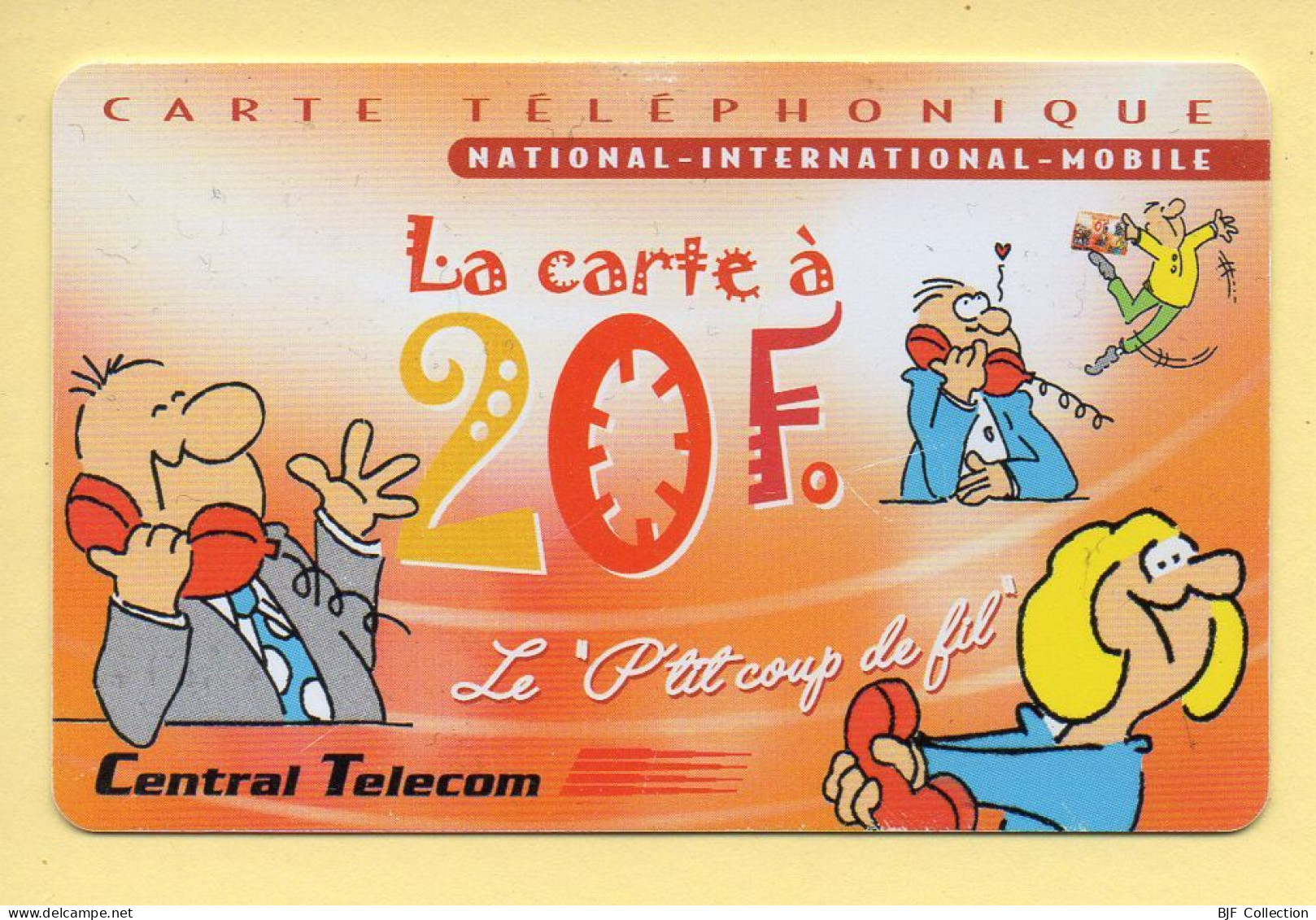 Carte Prépayée : CENTRAL TELECOM / La Carte à 20 F. - Andere & Zonder Classificatie