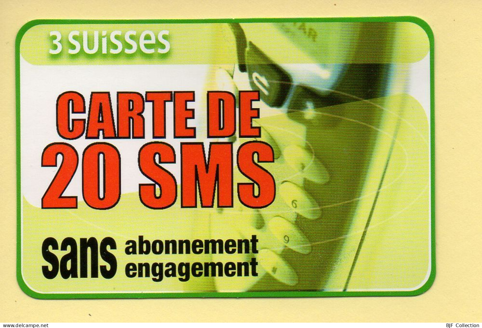 Carte Prépayée : 20 SMS / 3 SUISSES / SPECIMEN - Autres & Non Classés