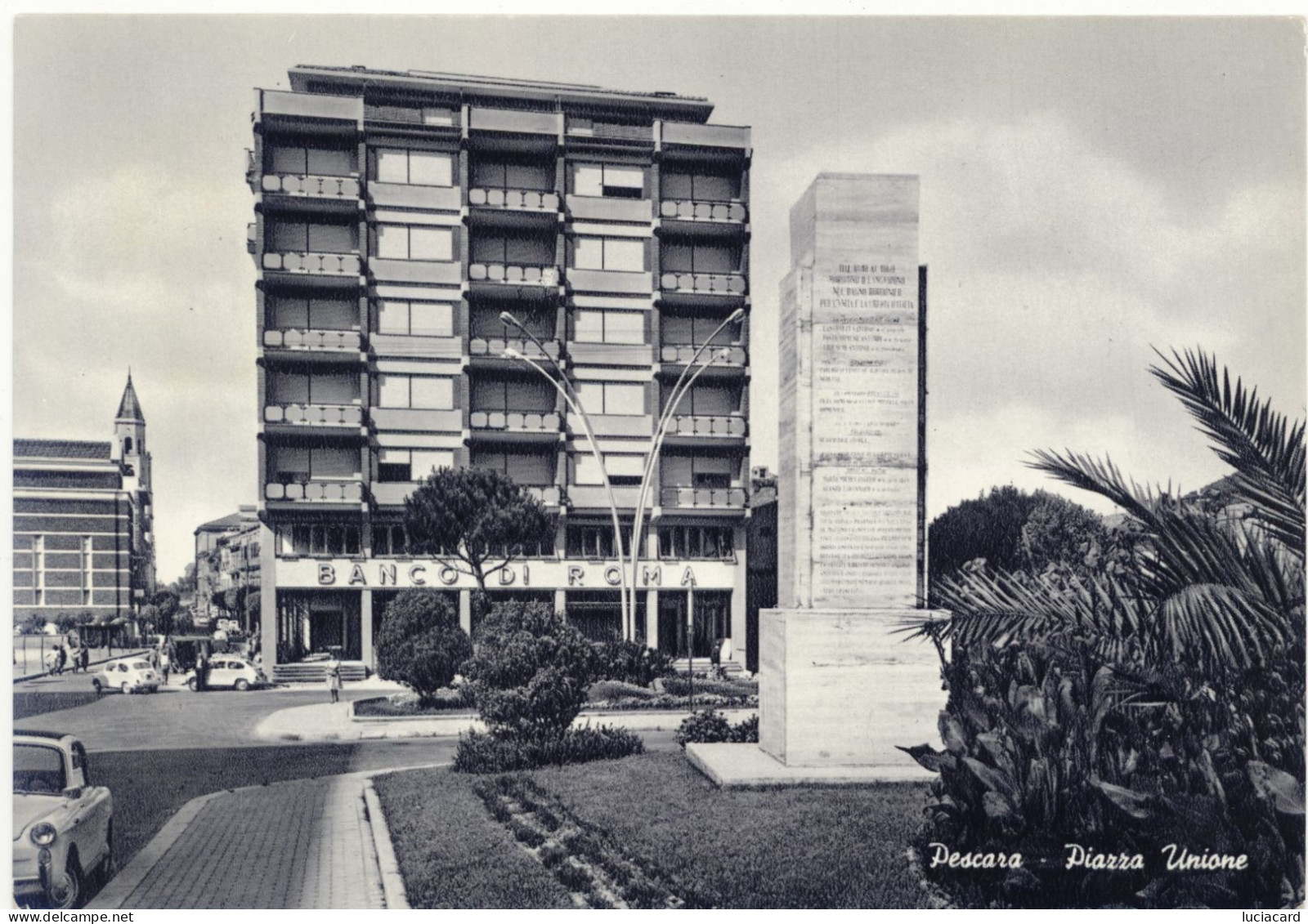 PESCARA -PIAZZA UNIONE -BANCO DI ROMA -AUTO -VIAGG. - Pescara